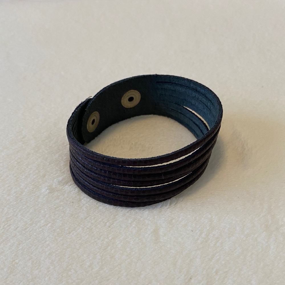 Dark Brown Leather Cuff